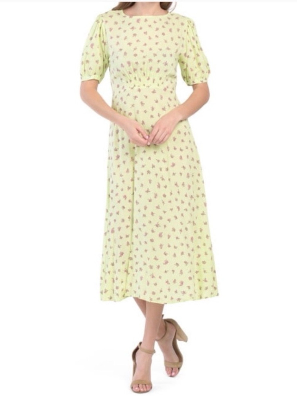 Faithfull the Brand Beline Midi Dress Luda Floral Print | SZ 2 (XS)